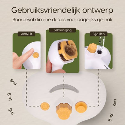 PawMist – Elektrische Sprayborstel voor Honden & Katten
